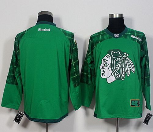 Custom Chicago Blackhawks green jersey