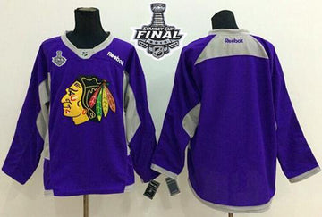 Custom Chicago Blackhawks purple jersey