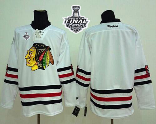Custom Chicago Blackhawks white Winter Classic jersey