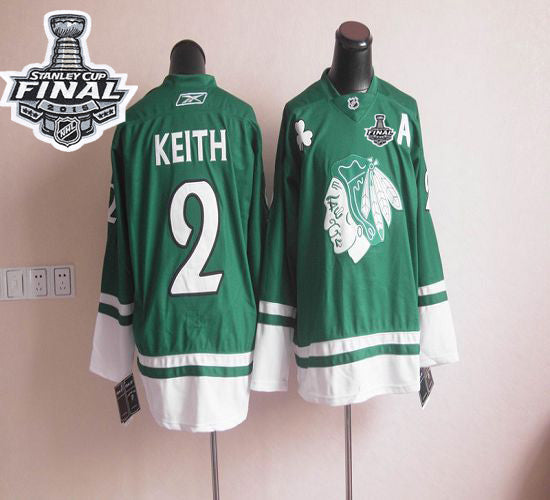 St Patty's Day Chicago Blackhawks green jersey