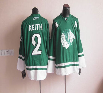 St Patty's Day Chicago Blackhawks green jersey