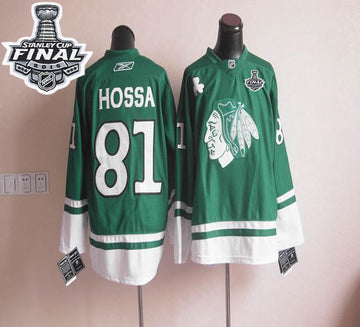St Patty's Day Chicago Blackhawks green jersey