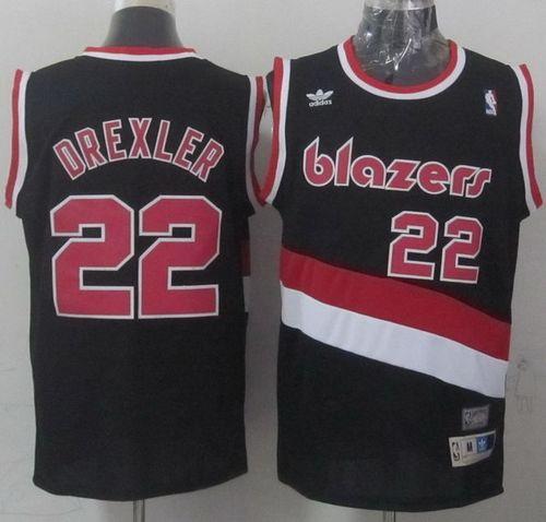 Clyde Drexler Portland Trail Blazers black Throwback jersey
