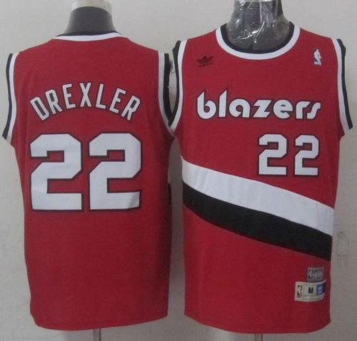 Clyde Drexler Portland Trail Blazers red Throwback jersey