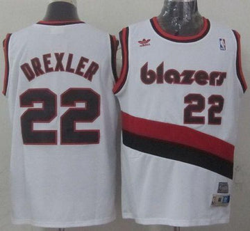 Clyde Drexler Portland Trail Blazers white Throwback jersey