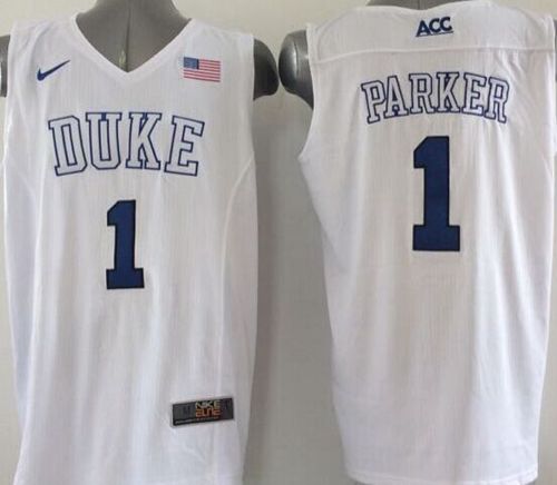 Jabari Parker Duke Blue Devils white Elite jersey
