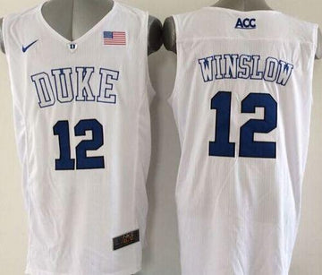 Justise Winslow Duke Blue Devils white Elite jersey