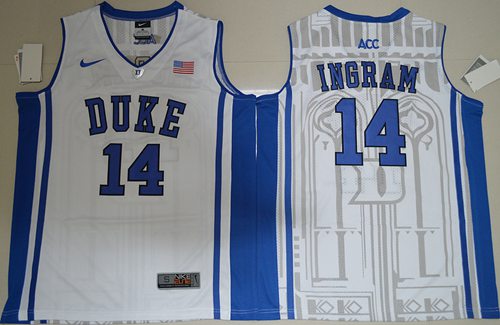 Brandon Ingram Duke Blue Devils white Elite jersey