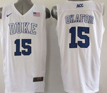 Jahlil Okafor Duke Blue Devils white Elite jersey
