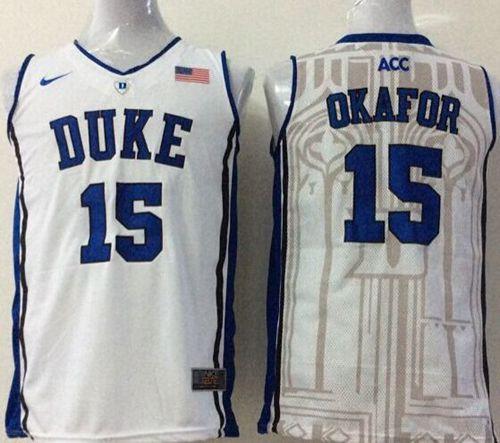 Jahlil Okafor Duke Blue Devils white jersey