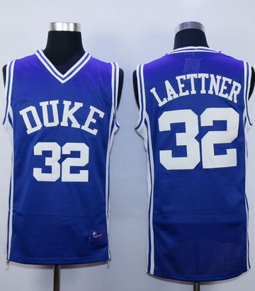 Christian Laettner Duke Blue Devils royal jersey