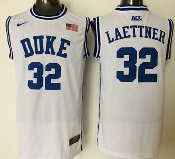 Christian Laettner Duke Blue Devils white jersey