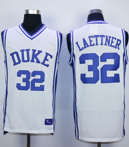 Christian Laettner Duke Blue Devils white jersey