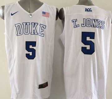 Tyus Jones Duke Blue Devils white Elite jersey
