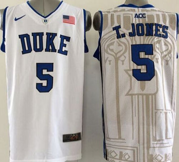Tyus Jones Duke Blue Devils white jersey