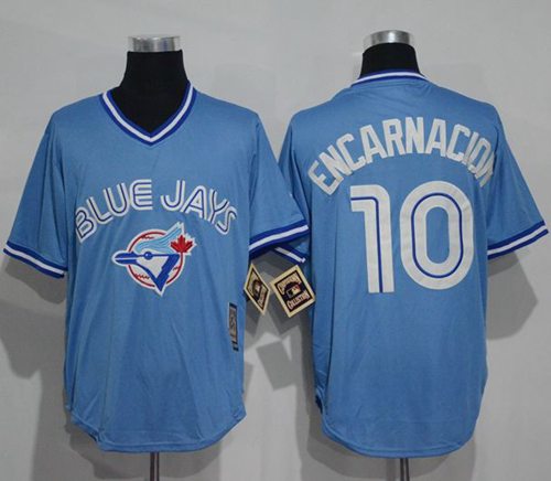 Edwin Encarnacion Toronto Blue Jays blue Throwback jersey