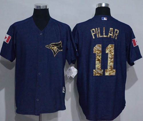 Kevin Pillar Denim Toronto Blue Jays blue Salute To Service jersey