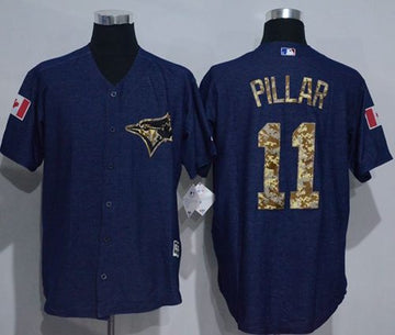 Kevin Pillar Denim Toronto Blue Jays blue Salute To Service jersey