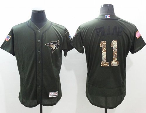 Kevin Pillar Toronto Blue Jays green Salute To Service jersey