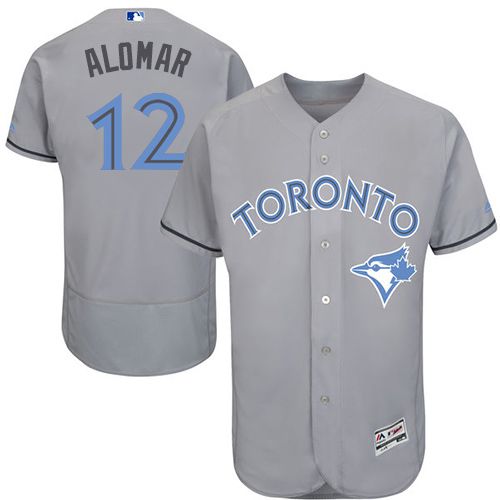 Roberto Alomar Toronto Blue Jays grey Authentic jersey