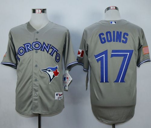 Ryan Goins Toronto Blue Jays grey jersey