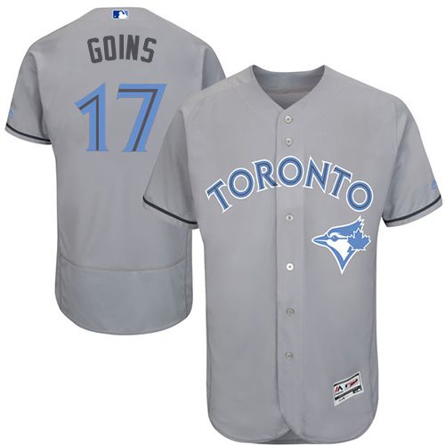 Ryan Goins Toronto Blue Jays grey Authentic jersey