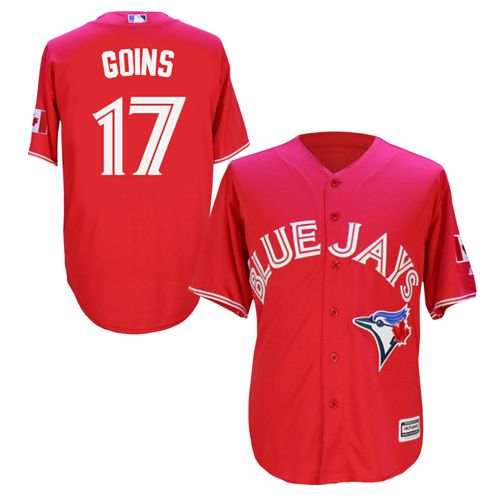 Ryan Goins Toronto Blue Jays red jersey
