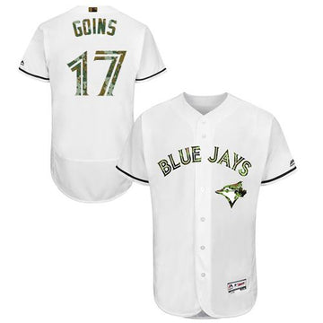 Ryan Goins Toronto Blue Jays white Authentic jersey