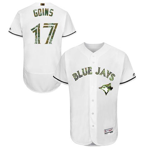 Ryan Goins Toronto Blue Jays white Authentic jersey