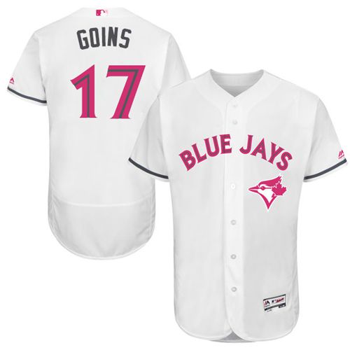 Ryan Goins Toronto Blue Jays white Authentic jersey