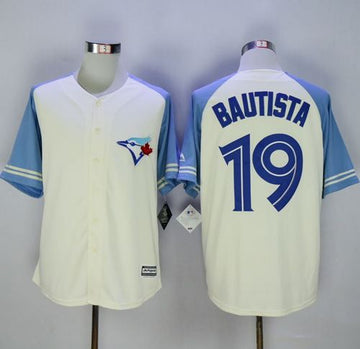 Jose Bautista Toronto Blue Jays cream-blue jersey