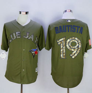 Jose Bautista Toronto Blue Jays green Camo jersey