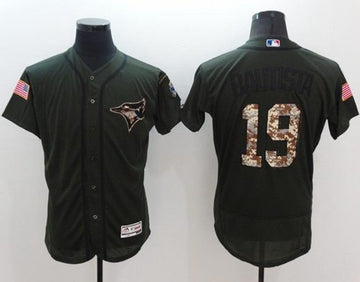 Jose Bautista Toronto Blue Jays green Salute To Service jersey