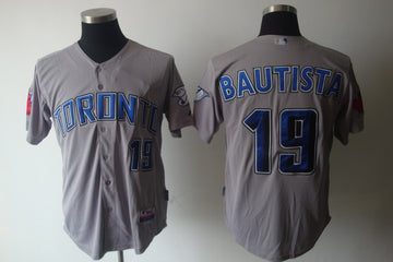Jose Bautista Toronto Blue Jays grey jersey