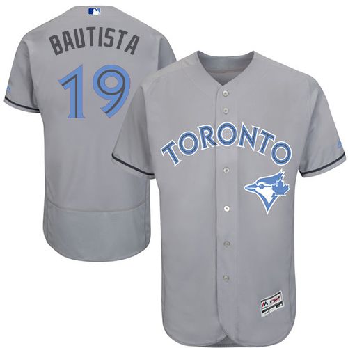 Jose Bautista Toronto Blue Jays grey Authentic jersey