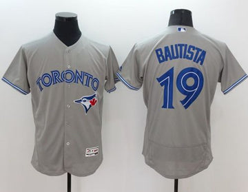 Jose Bautista Toronto Blue Jays grey Authentic jersey
