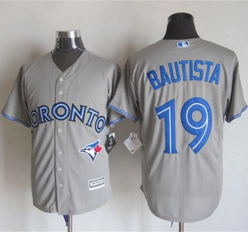 Jose Bautista Toronto Blue Jays grey jersey