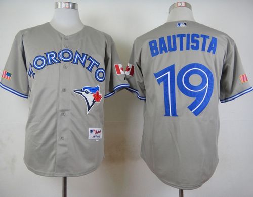 Jose Bautista Toronto Blue Jays grey Road jersey