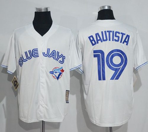 Jose Bautista Toronto Blue Jays white Throwback jersey