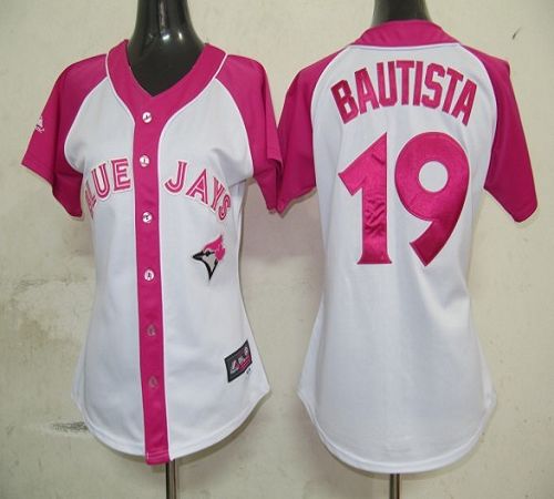 Jose Bautista Toronto Blue Jays white-pink Fashion jersey