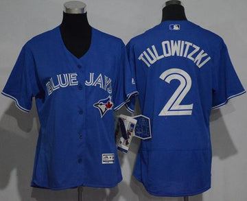 Troy Tulowitzki Toronto Blue Jays blue Authentic jersey