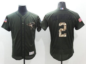 Troy Tulowitzki Toronto Blue Jays green Salute To Service jersey