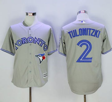 Troy Tulowitzki Toronto Blue Jays grey jersey