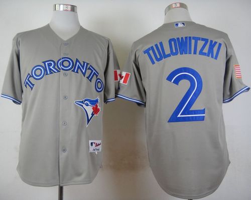 Troy Tulowitzki Toronto Blue Jays grey jersey