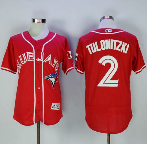 Troy Tulowitzki Toronto Blue Jays red Authentic jersey