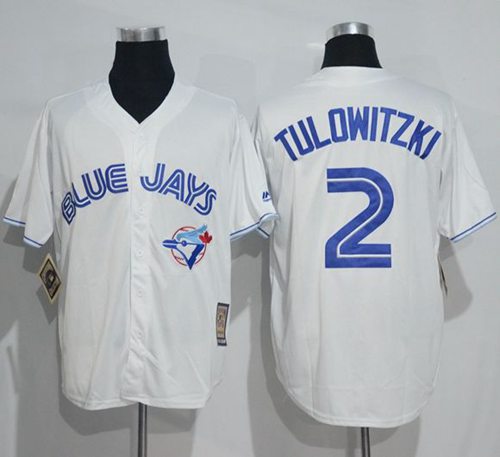 Troy Tulowitzki Toronto Blue Jays white Throwback jersey