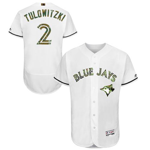 Troy Tulowitzki Toronto Blue Jays white Authentic jersey