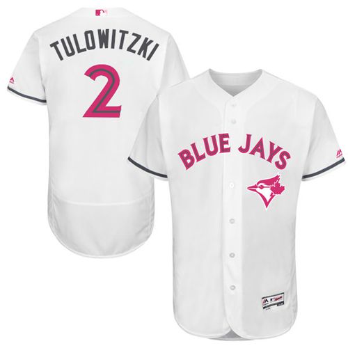 Troy Tulowitzki Toronto Blue Jays white Authentic jersey