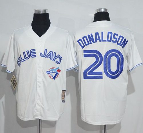 Josh Donaldson Toronto Blue Jays white Throwback jersey