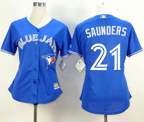 Michael Saunders Toronto Blue Jays blue Alternate jersey